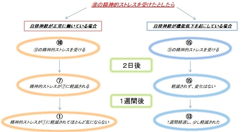 千葉県で自律神経失調症の子供が通院している整体が教える自律神経とストレスの関係図